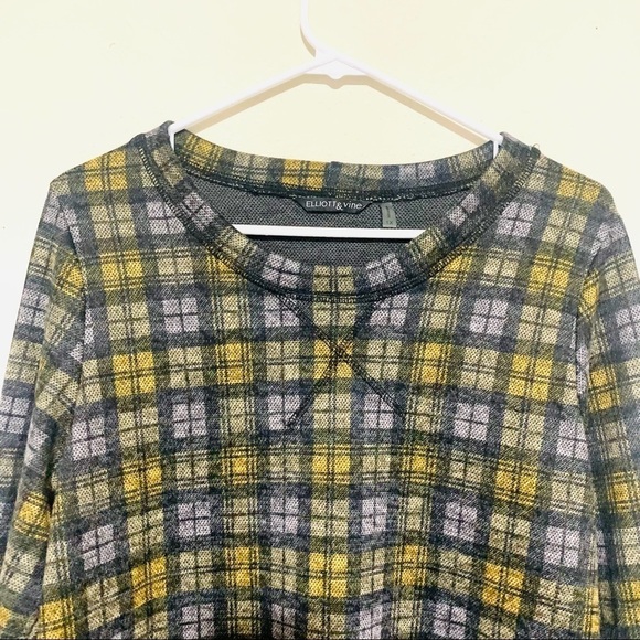 ELLIOTT & VINE Plaid checked long sleeves shirt women’s size 1X - Picture 5 of 9